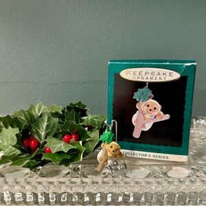 90s Vintage Hallmark Keepsake Woodland Babies #3 Miniature Ornament | 1993